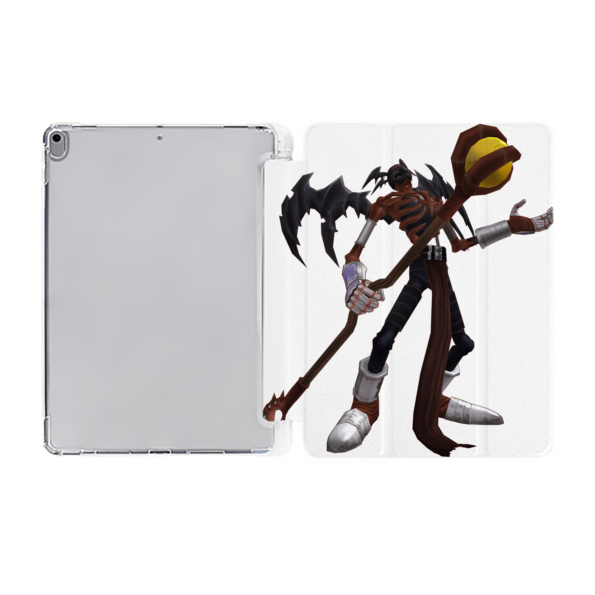 （画像用） Digimon デジタルモンスター/デジモン IPad ケース ペン収納付き 三つ折りスタンド PUレザー×シリコン 対応機種9.5/10.5/10.9インチ